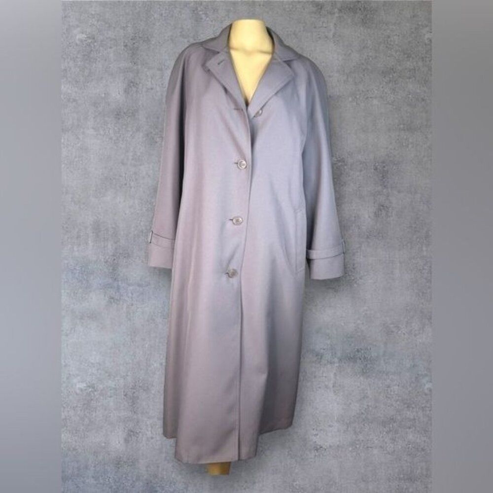 Vintage Misty Harbor Women’s Trench Coat with Zip-Out Fuzzy Liner - Size 10 P